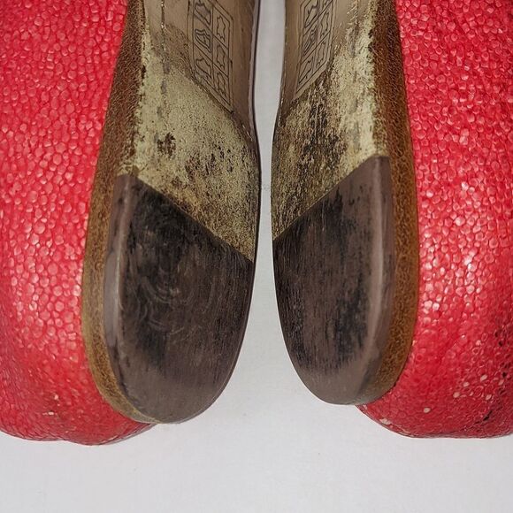 Miu Miu Calzature Donna Coral Lambskin Bow Ballerina Flats Sz 38.5 - Picture 8 of 15